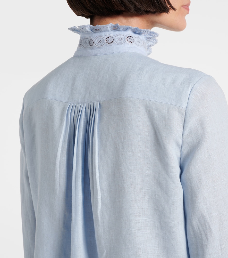 Broderie anglaise linen shirt