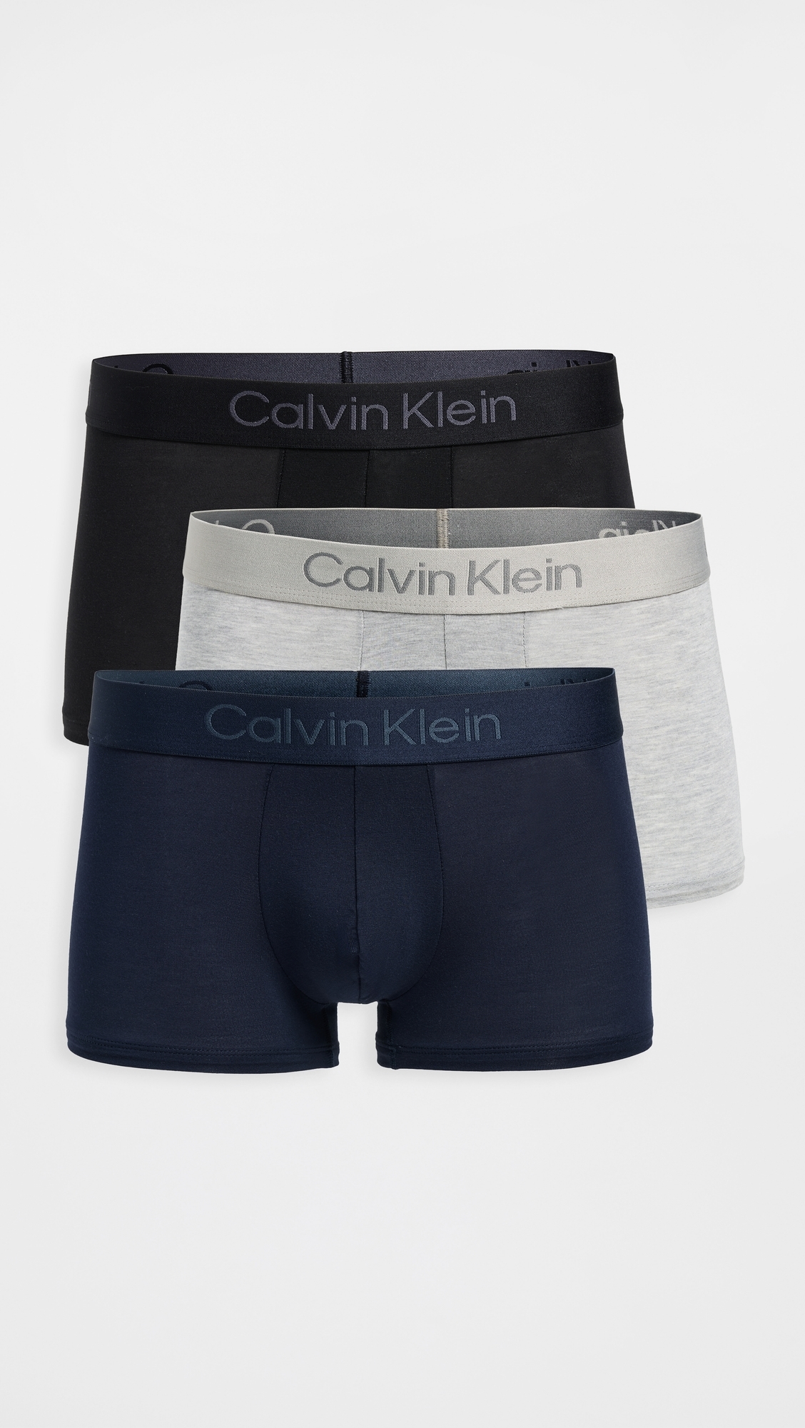 Calvin Klein Underwear Modern Modal 3-Pack Trunks Black/Shoreline/Grey Heather