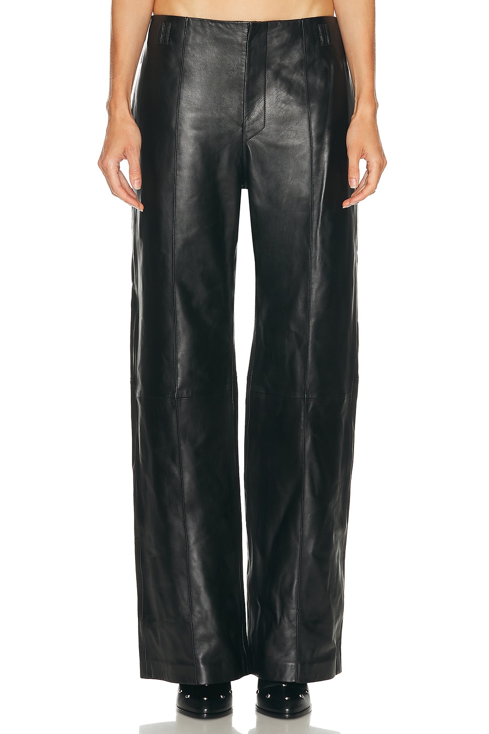 Isabel Marant Ciara Straight Leg Pant in Black