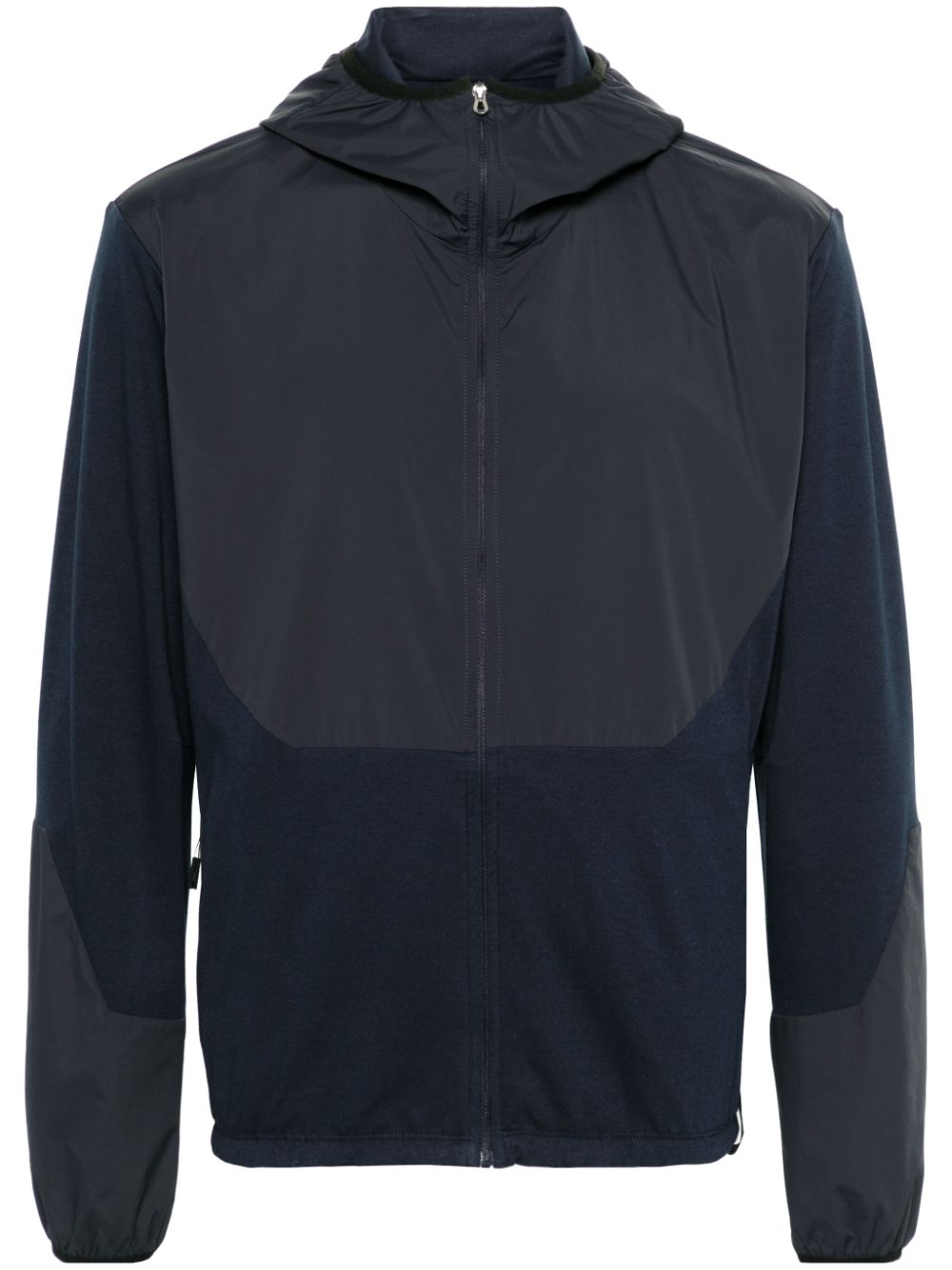 Panelled zip-up hoodie - Grey