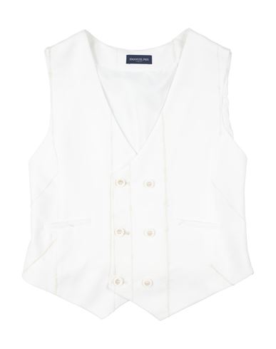 Kid Boy Tailored Vest Ivory Size 14 Viscose, Polyester, Polyamide