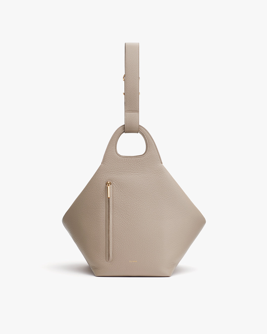 Women's Oversized Paloma Bag in Stone | Pebbled Leather
