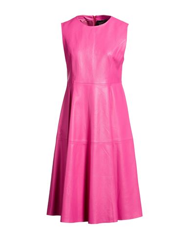 Woman Mini dress Fuchsia Size 14 Lambskin