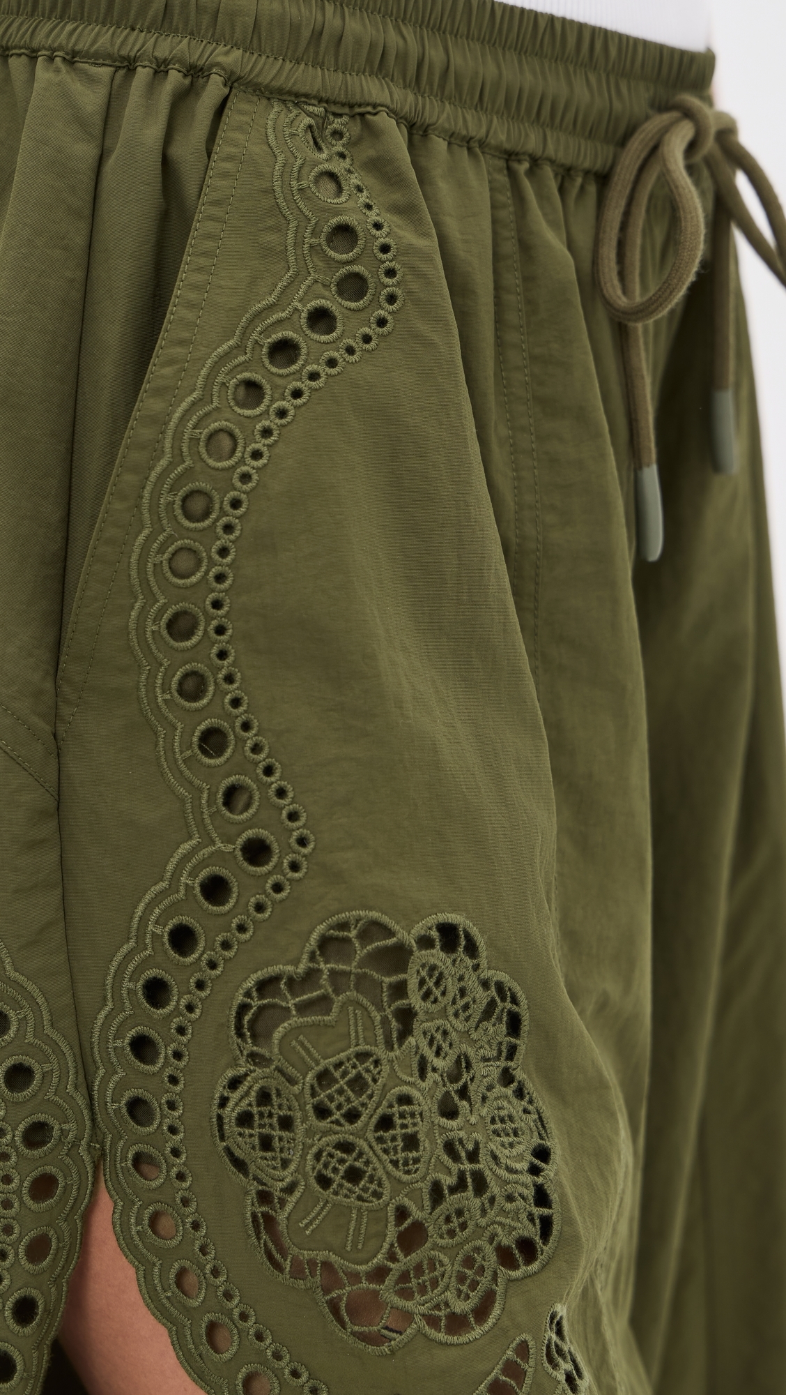 Vittoria Eyelet Pants Olive