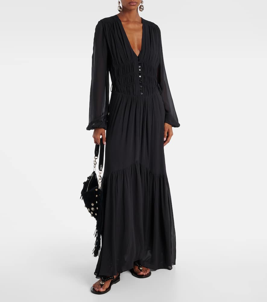 Briane shirred maxi dress