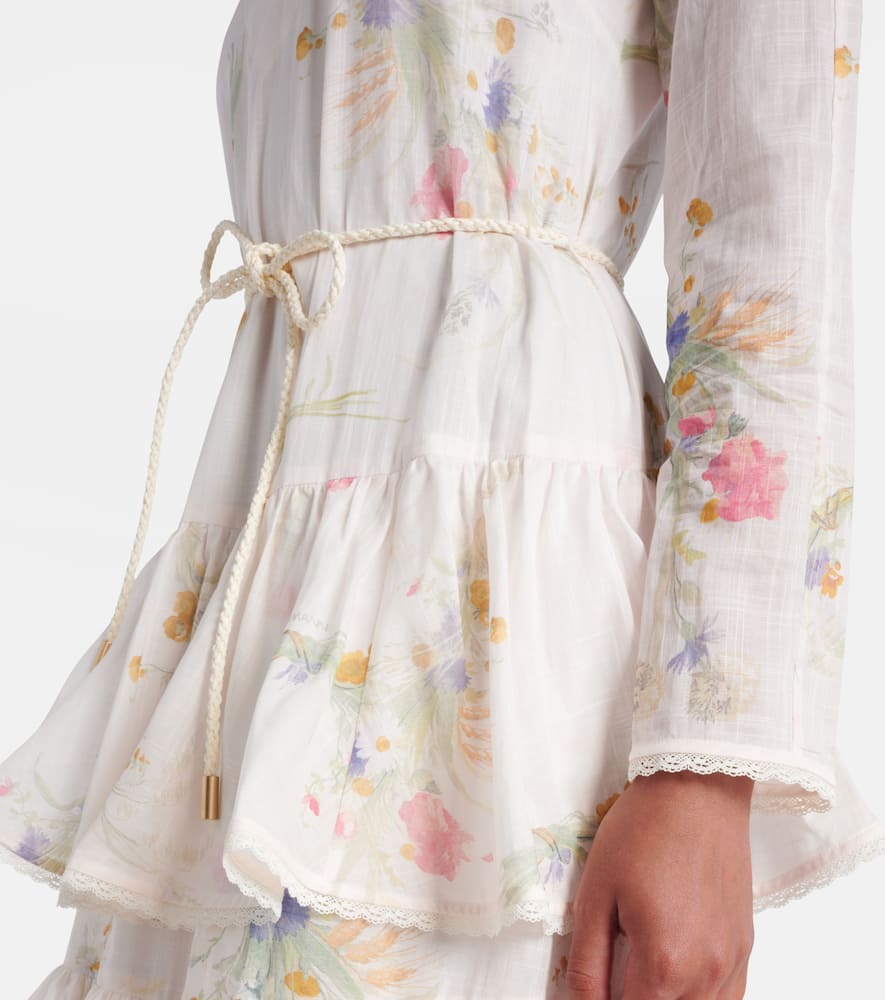 Lucky floral tiered cotton maxi dress