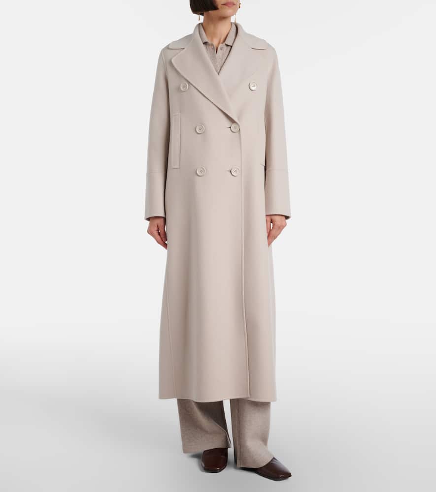 Custodi double-breasted virgin wool coat
