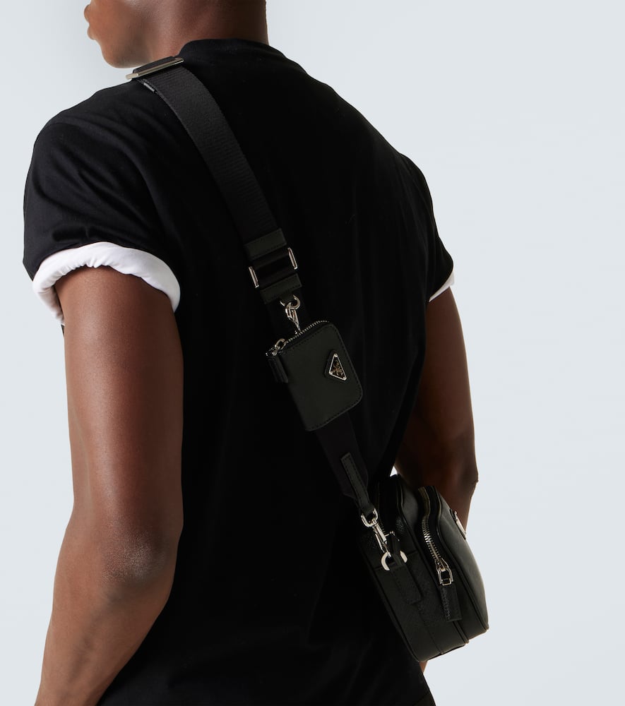 Saffiano leather shoulder bag