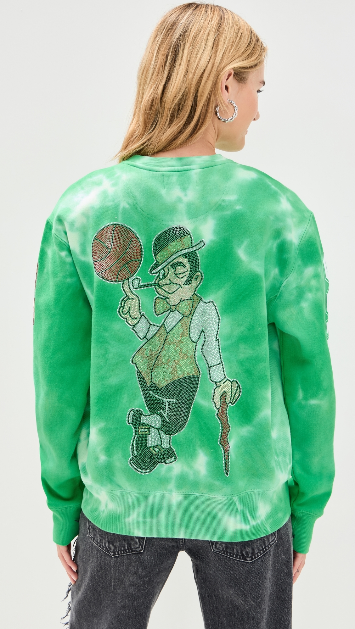 Celtcis Team Crew Sweatshirt Tie Dye