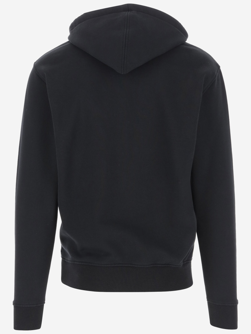 Black Embossed Logo Hoodie