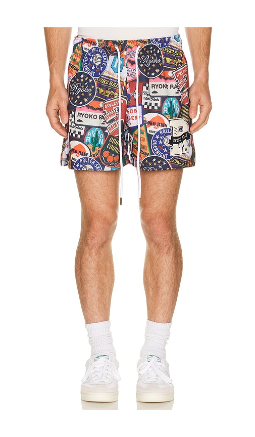 Ryoko Rain Patch Collection Shorts in Multi. M. Also in S, L, XL/1X