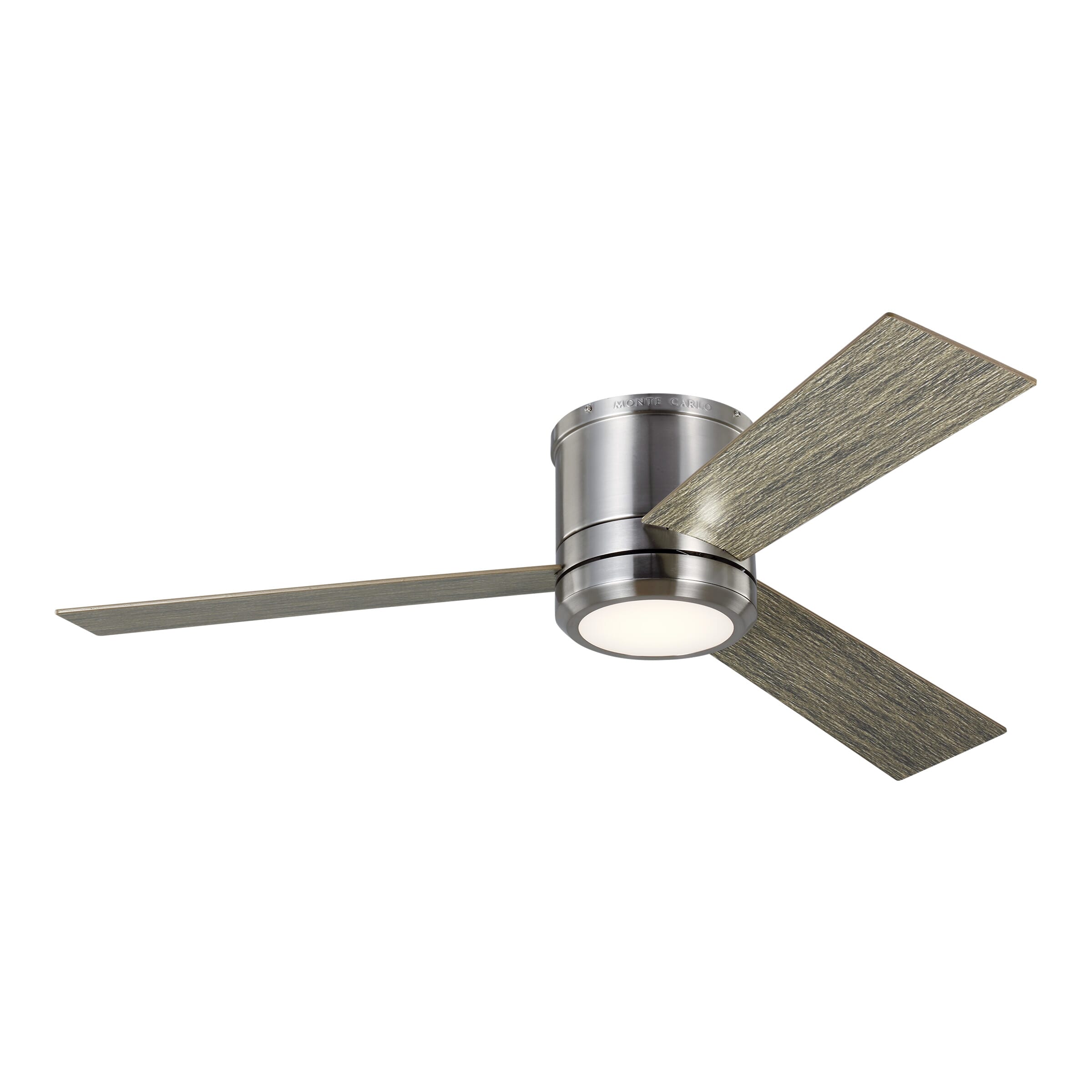 LED Clarity 56" Indoor Ceiling Fan in Brushed Stee