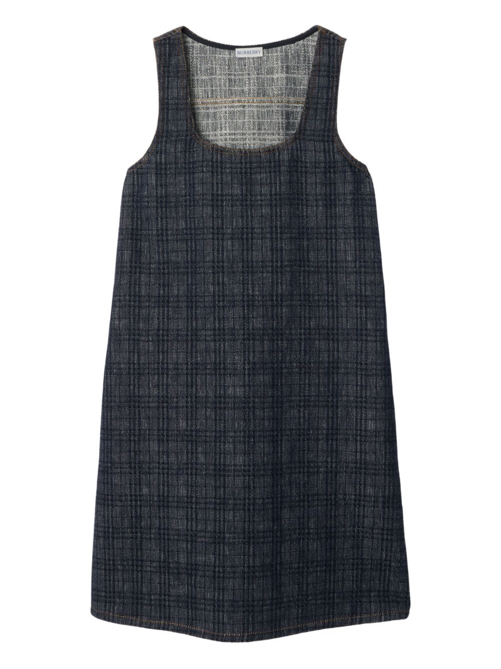 Burberry checked denim dress - Blue