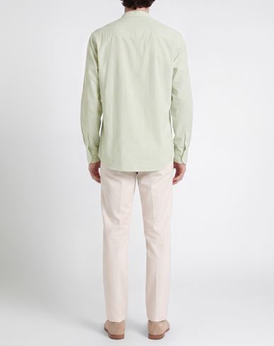 Man Shirt Sage green Size 16 Cotton, Polyamide
