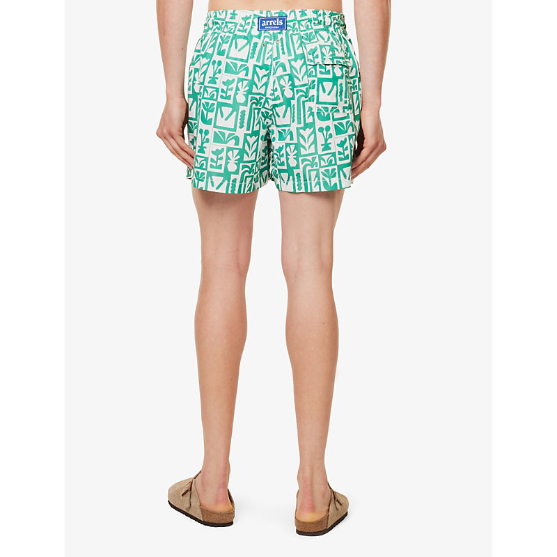 Arrels Barcelona 남성 Mens Green Blooming Timo Printed Swim Shorts S 75521340