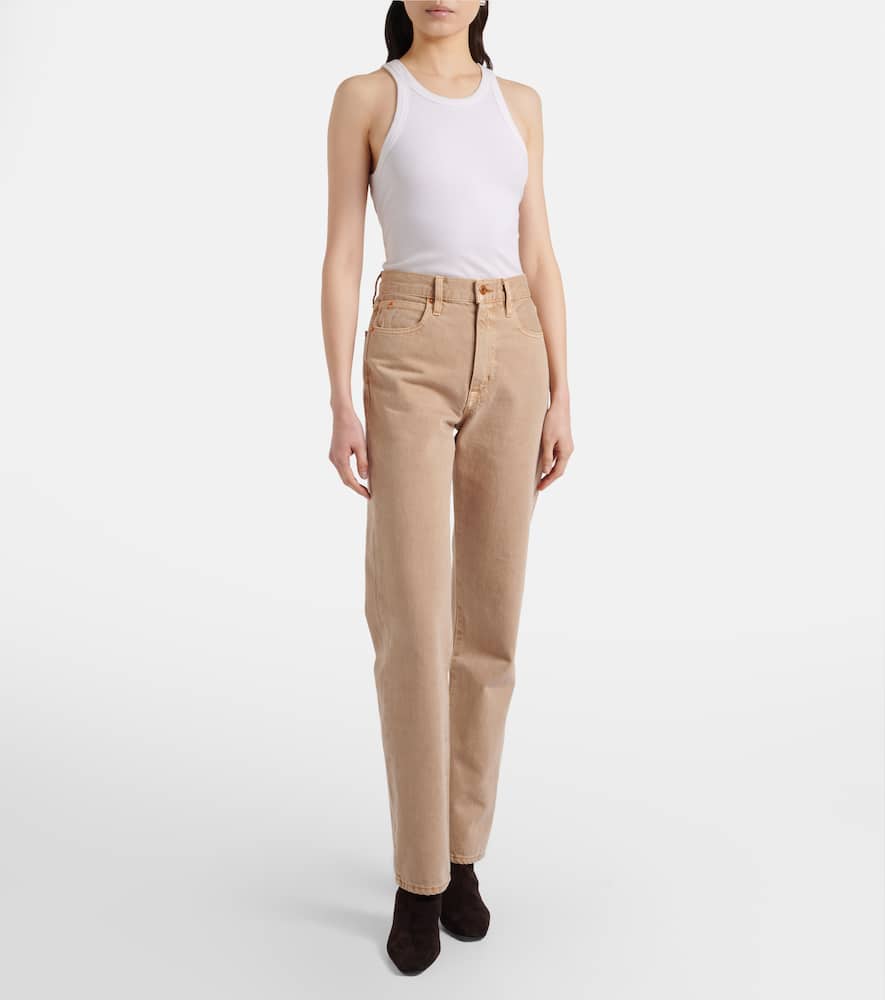 London high-rise straight jeans