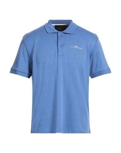 Man Polo shirt Azure Size M Cotton