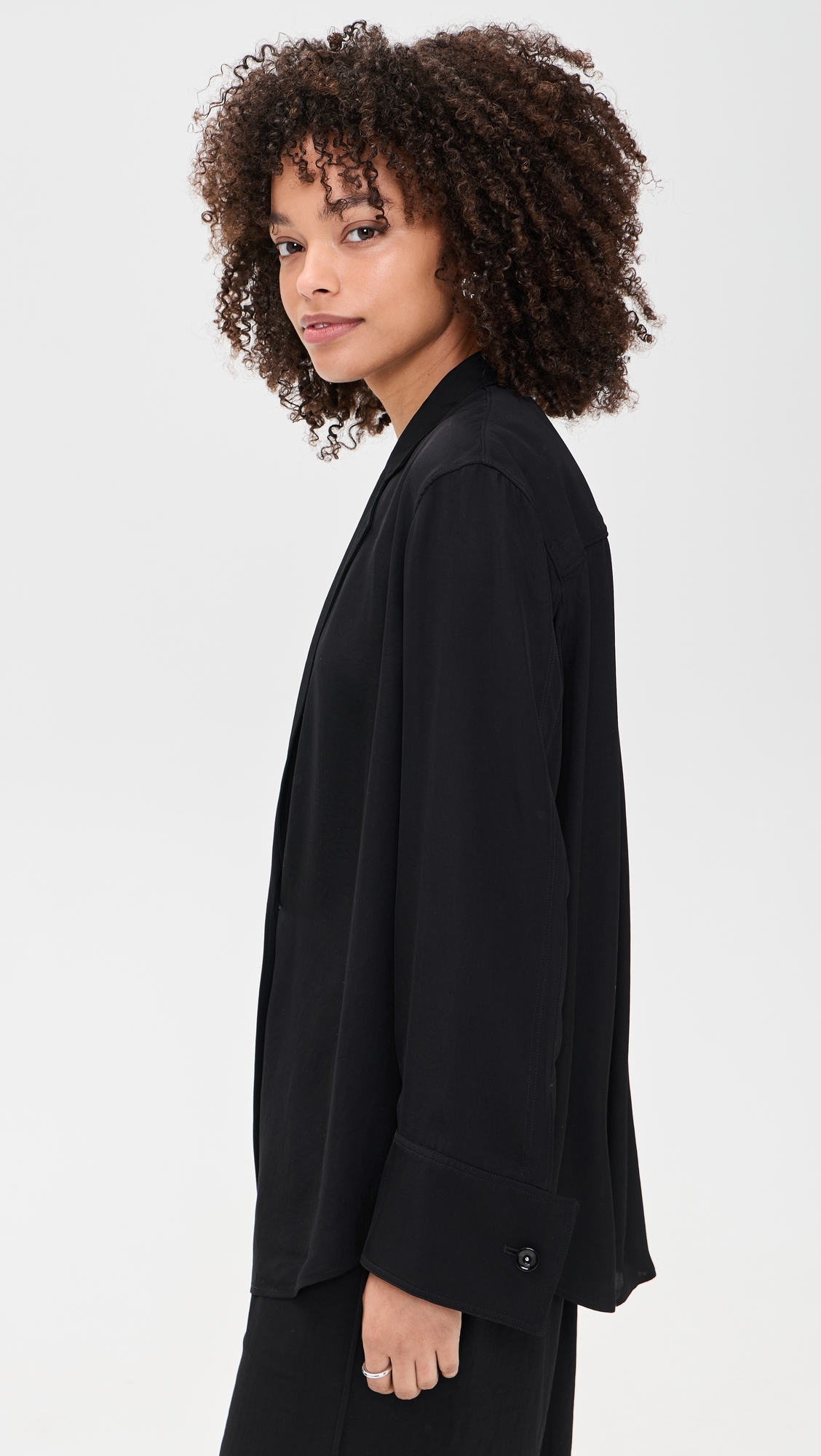 Washed Twill Airy Blazer Black P