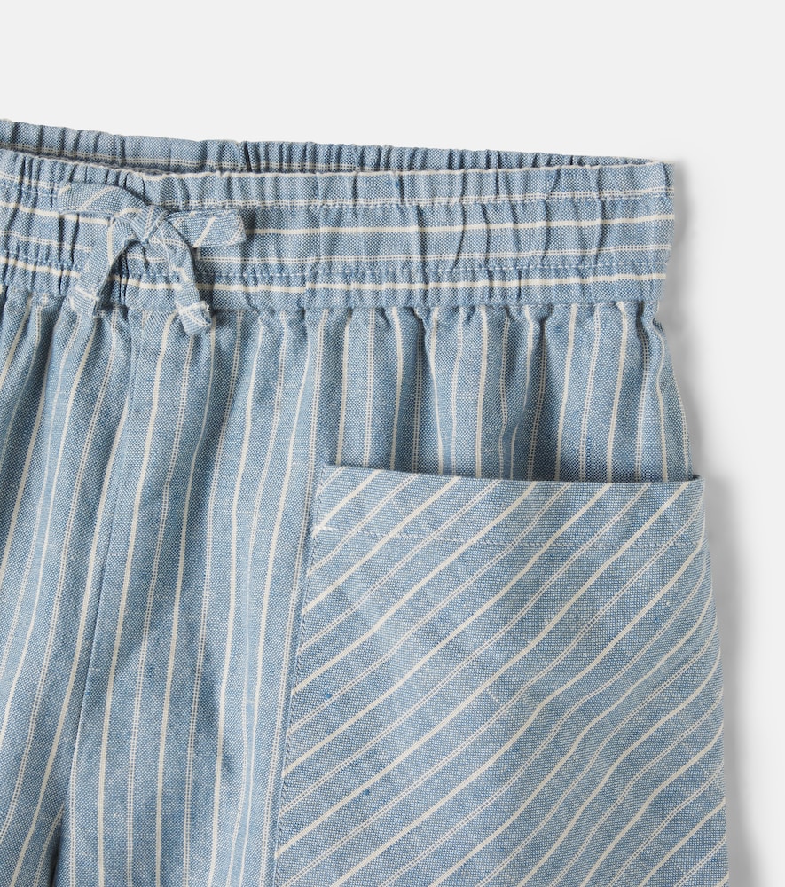 Linen and cotton shorts