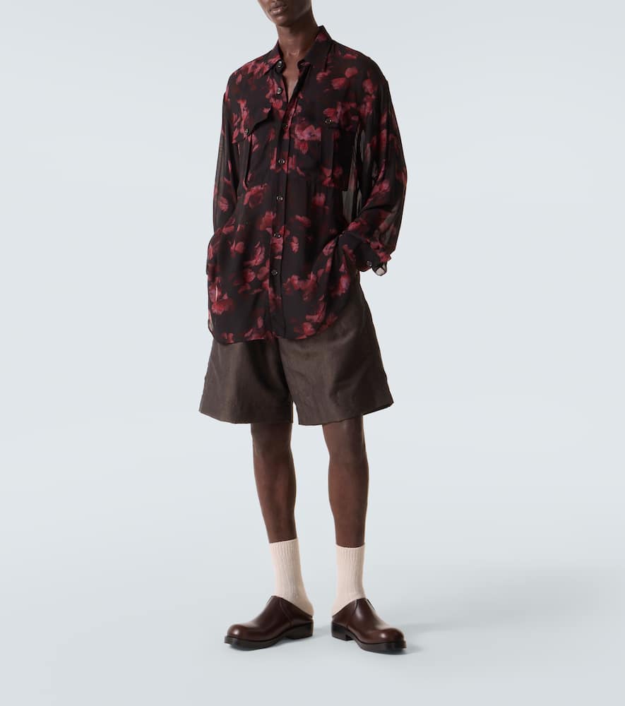 Sheer floral shirt