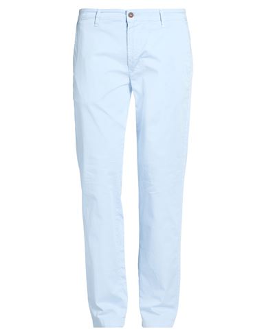 Man Pants Sky blue Size 36 Cotton, Elastane