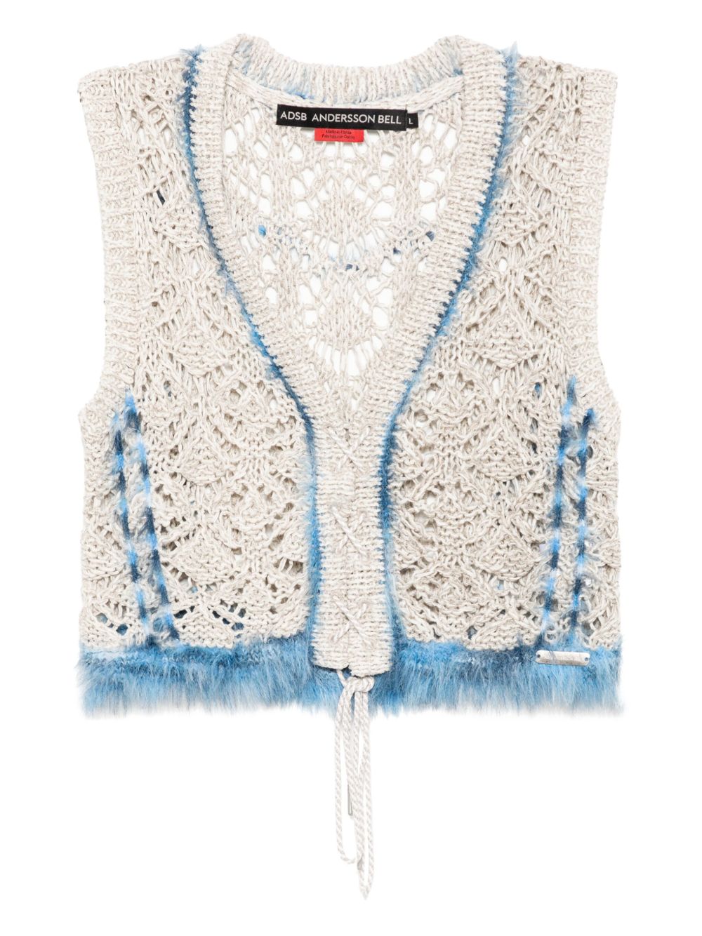 Andersson Bell western lace-up knit vest - Neutrals
