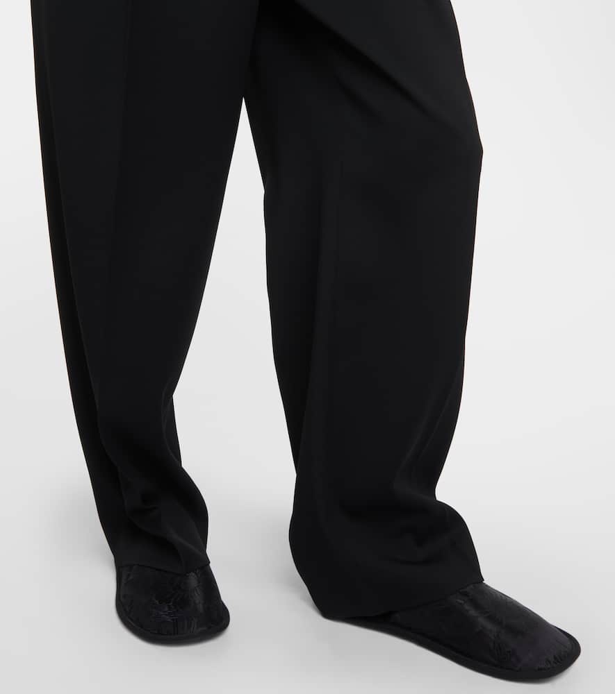 Lonan virgin wool wide-leg pants