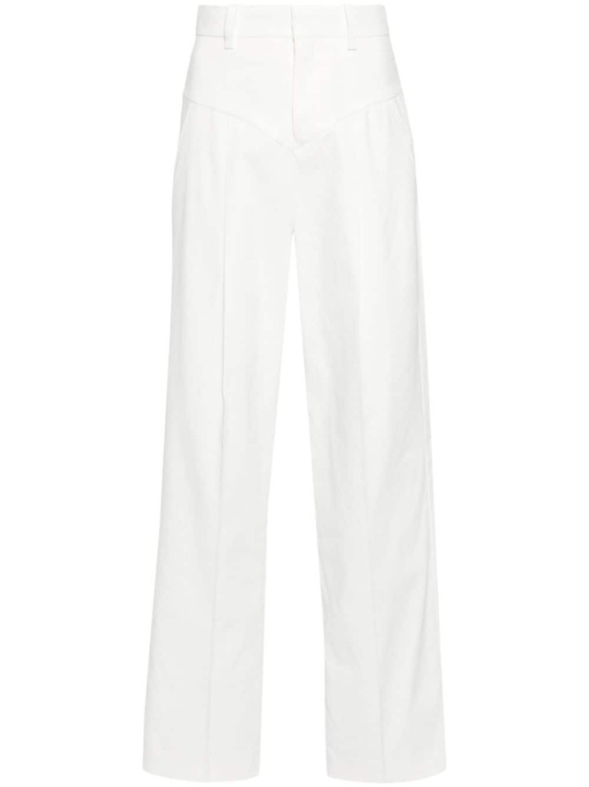 Staya Pants In White Cotton