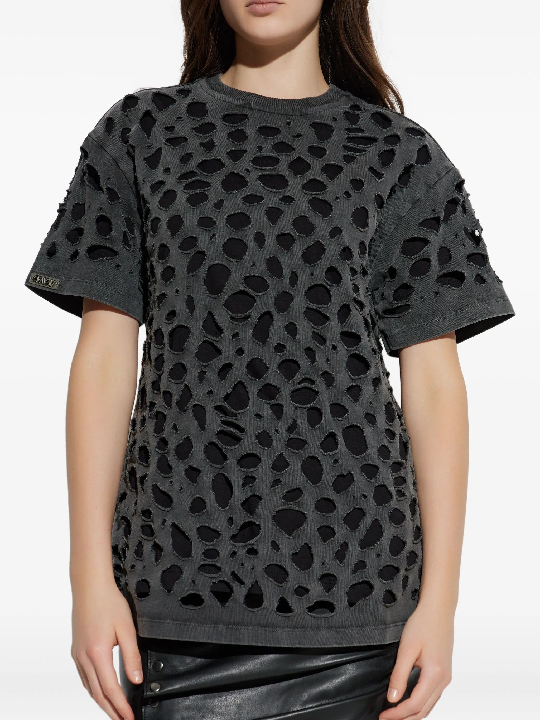 Avavav T Shirt Distressed Black