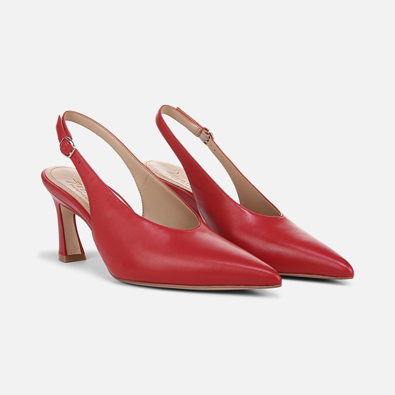 Elaine Slingback Dress Shoe Shoes, Crimson Red Leather