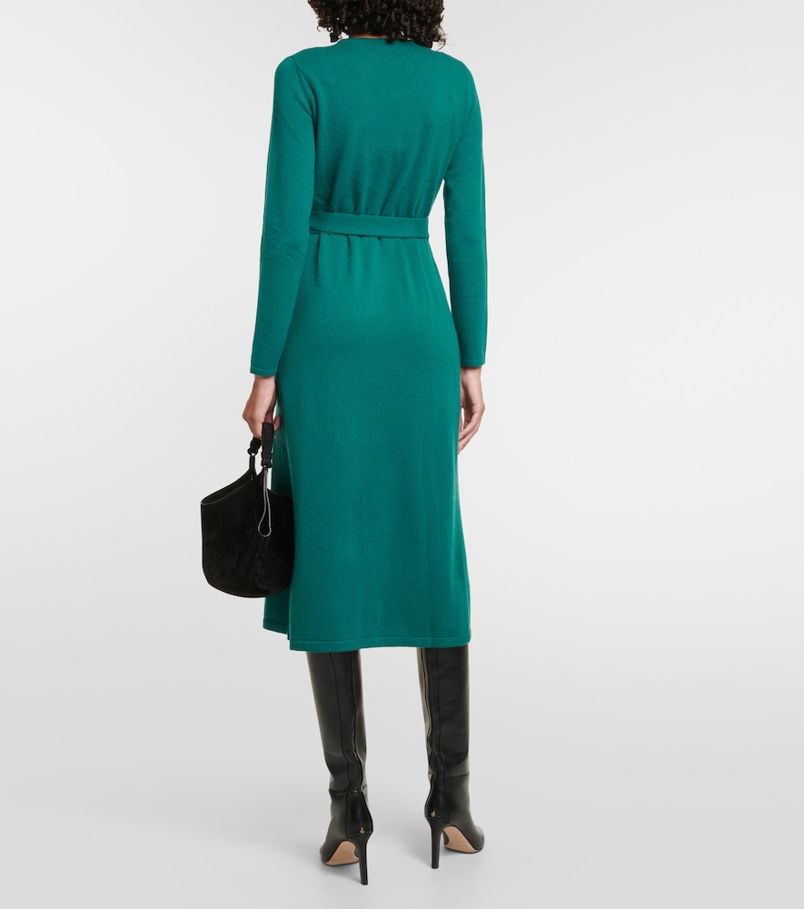 Astrid wool and cashmere wrap dress