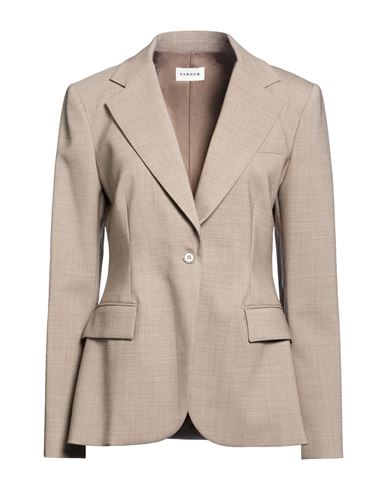 P. a.r. o.s. h. Woman Blazer Sand Size L Virgin Wool, Elastane