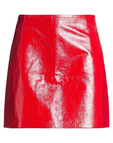 La Rêveuse Woman Mini skirt Red Size 8 Leather