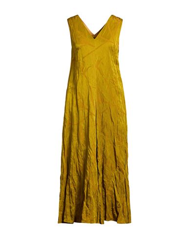 Woman Maxi dress Military green Size 8 Acetate, Viscose, Metal fiber