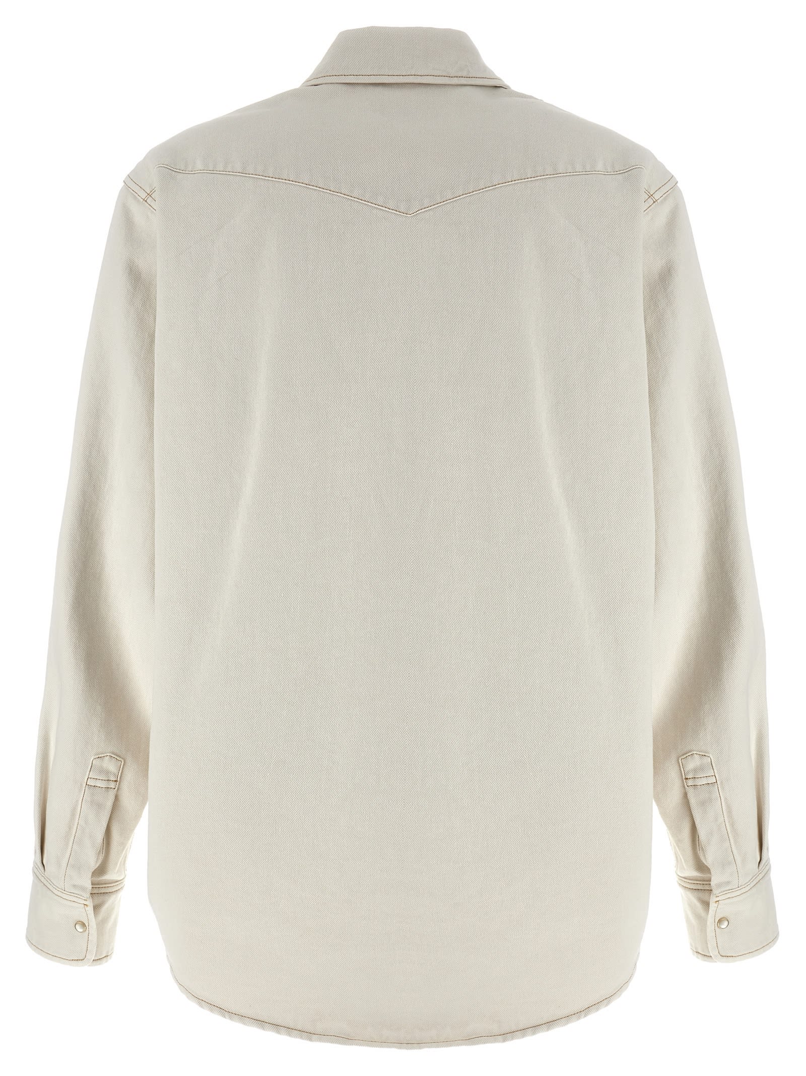 -Denim Shirt Camicie Bianco-Donna