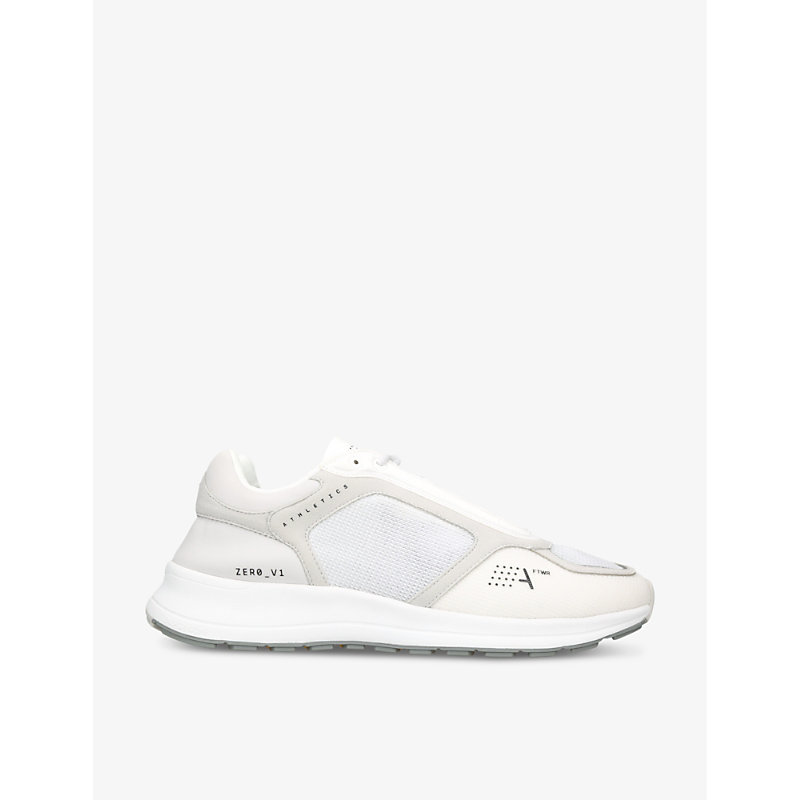 Mens White Zero V1 Brand-print Woven Low-top Trainers