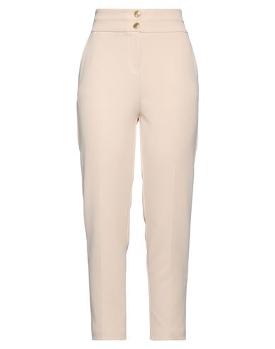 Woman Pants Beige Size 10 Polyester, Elastane
