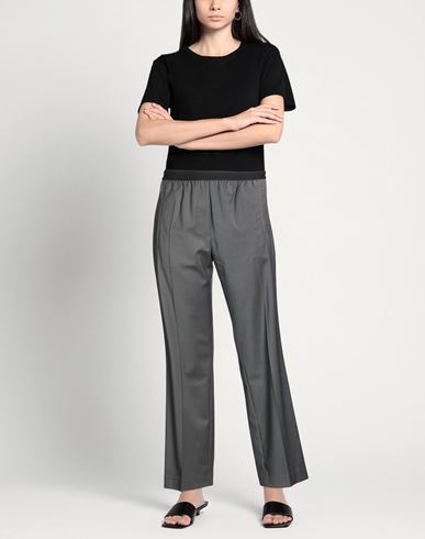 Woman Pants Grey Size 6 Polyester, Virgin Wool, Elastane