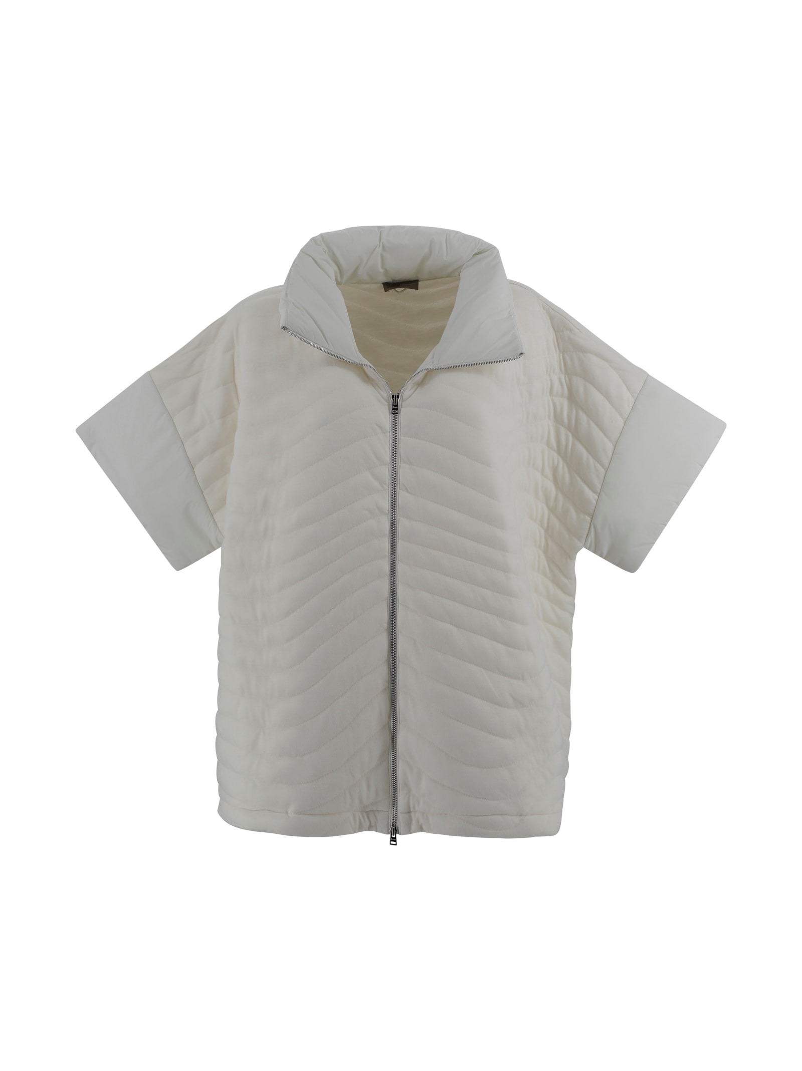 Short-sleeved Padded Poncho