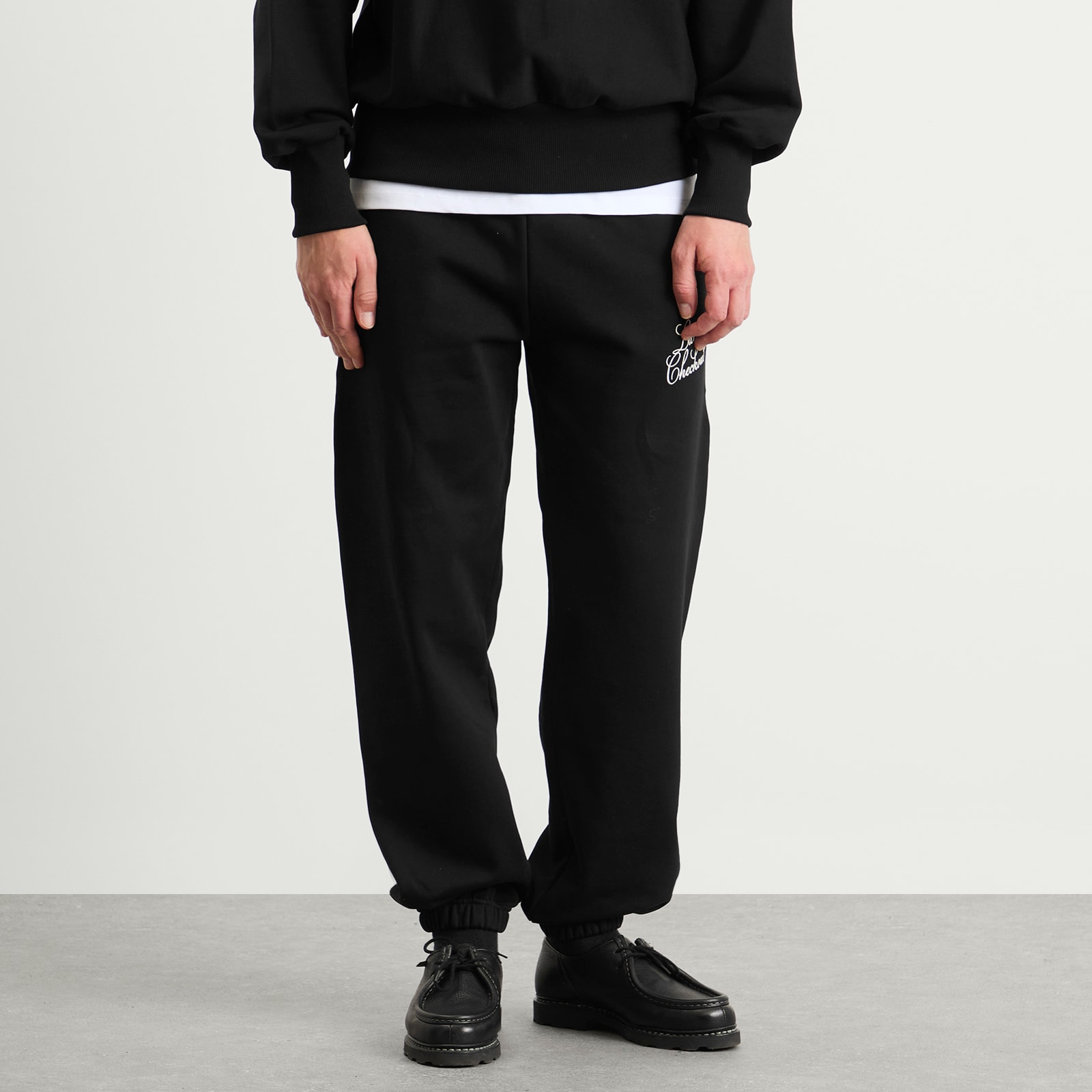 Men's Script Joggers in Black/White