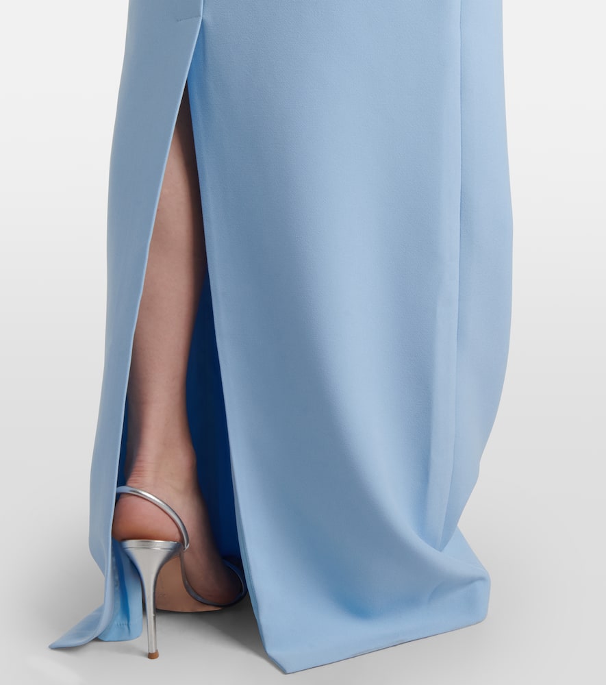 Clemence ruffled crêpe gown