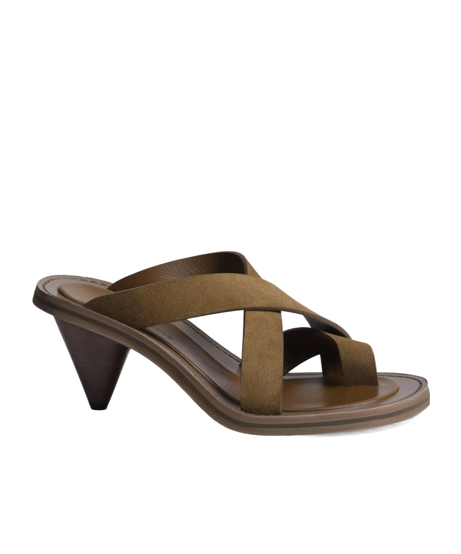 Round-toe high-heeled sandals