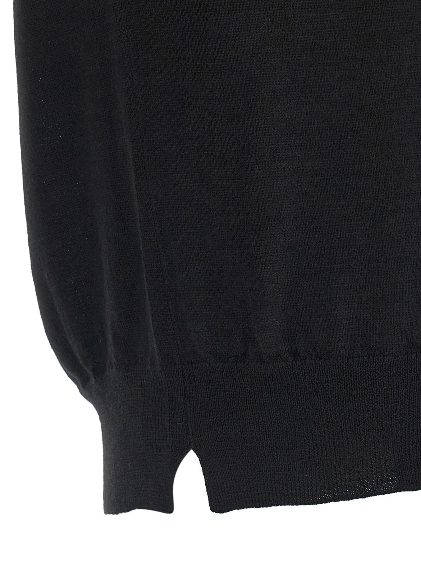 Black Extrafine Mesh Sweater