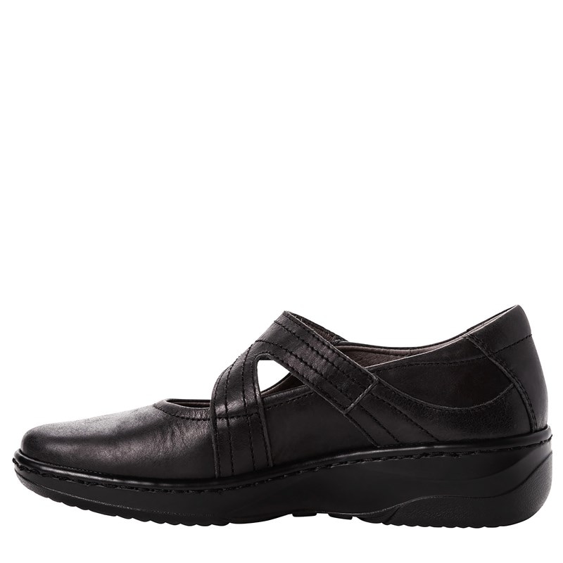 Women's Golda Mary Jane Shoes (Black Leather)