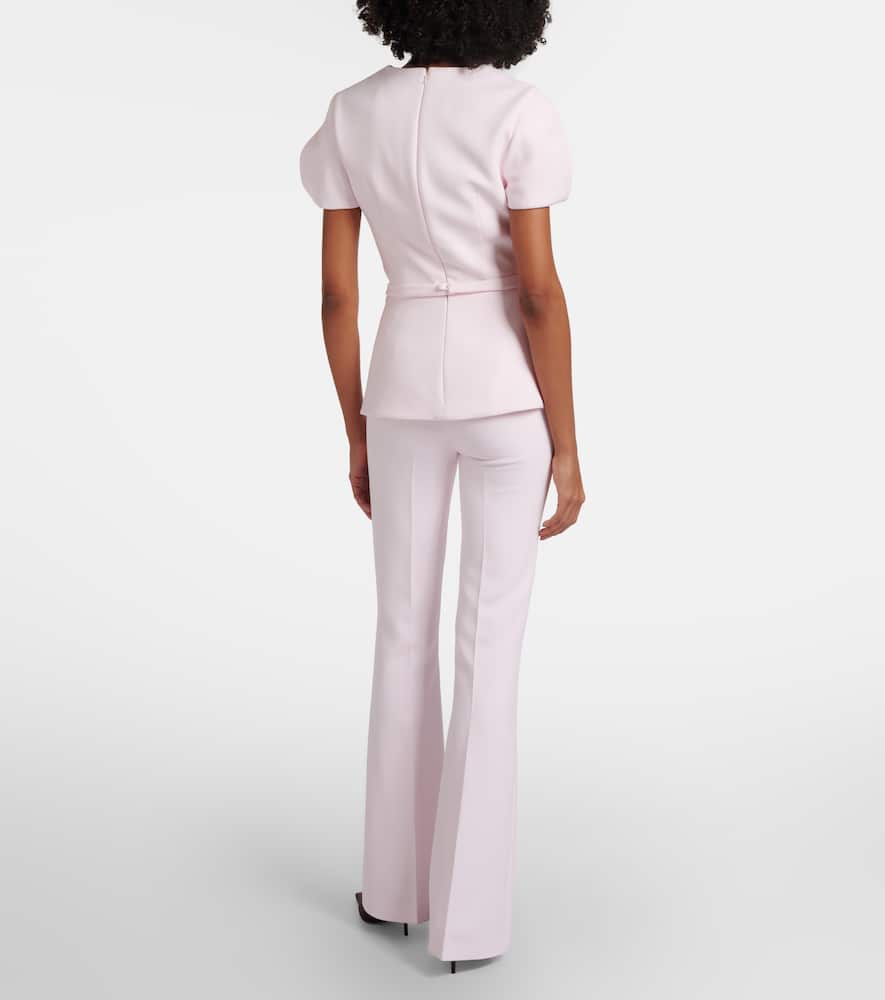 Alexa high-rise crêpe flared pants