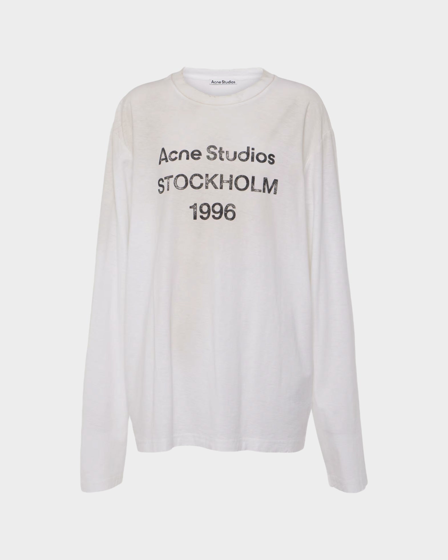Acne Studios Long Sleeve T-shirt Relaxed Logo White