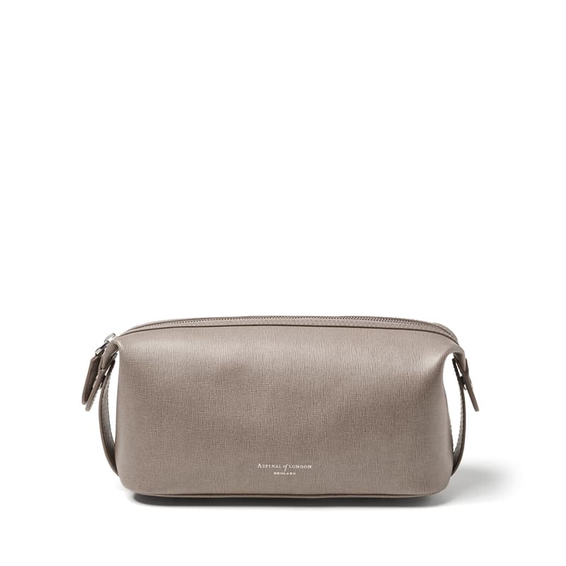 Mount Street Washbag in Warm Grey Saffiano