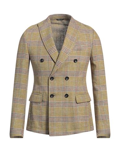 Man Blazer Light green Size 38 Polyester, Linen