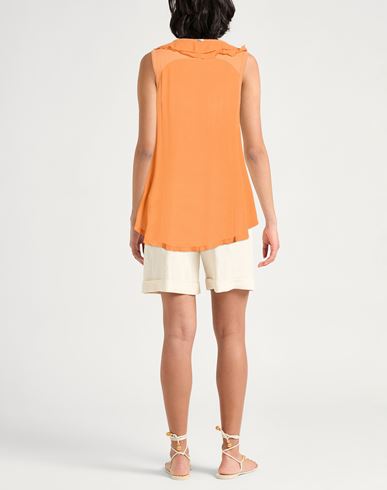 Use Woman Top Orange Size L Cotton, Linen, Viscose