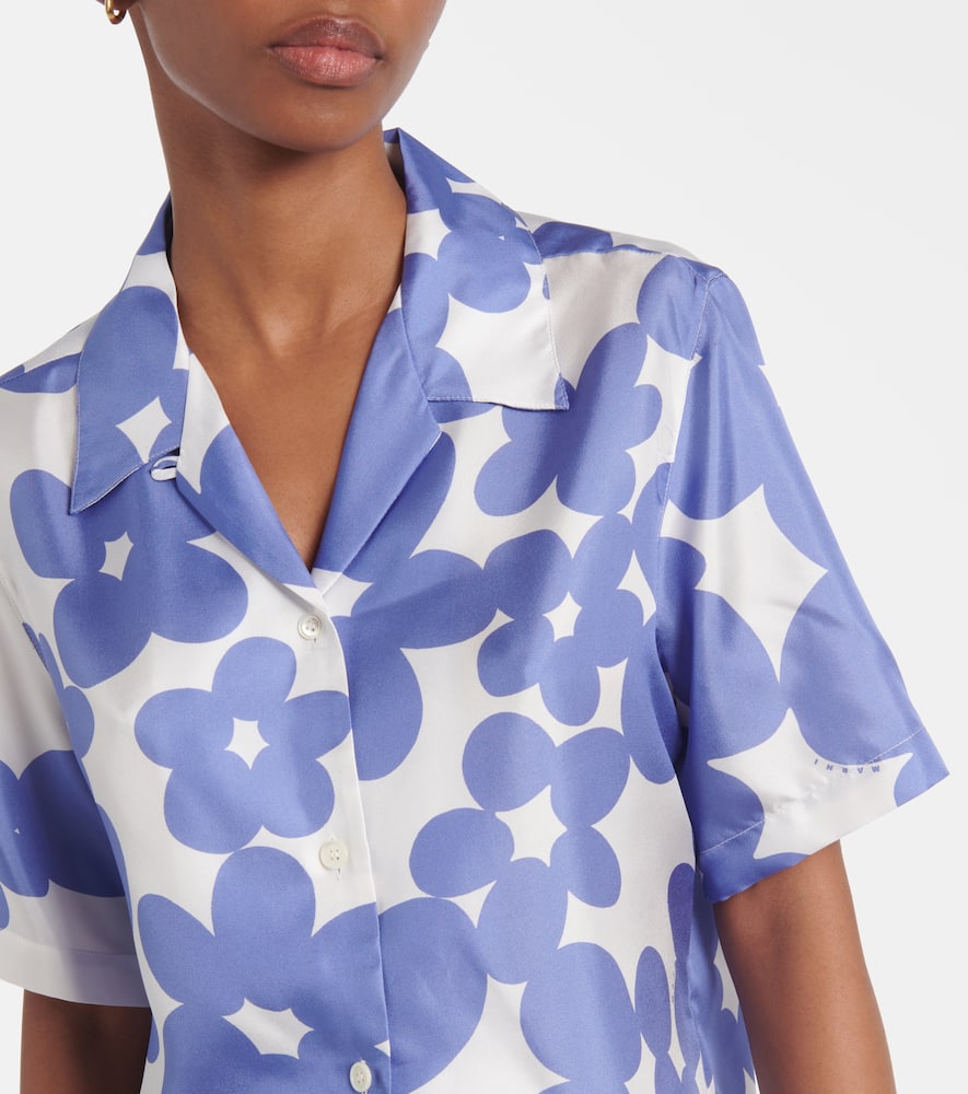 Floral silk shirt